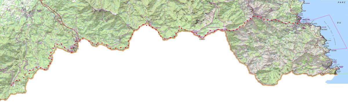 Carte de l'étape 1 : Banyuls - Las Illas