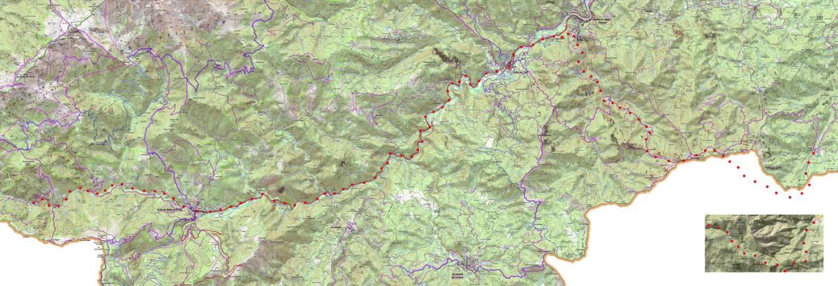 Carte de l'étape 2 : Las Illas - La Preste