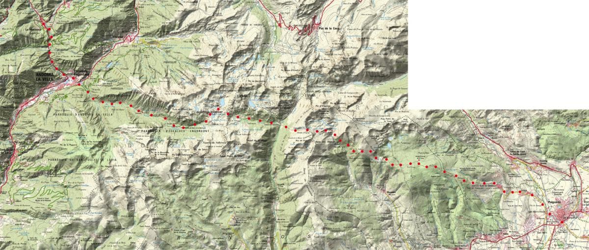 Carte de l'étape 4 : Puigcerdà - La massana