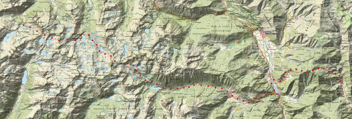 Carte de l'étape 6 : Estaon - Refugi dera Restanca