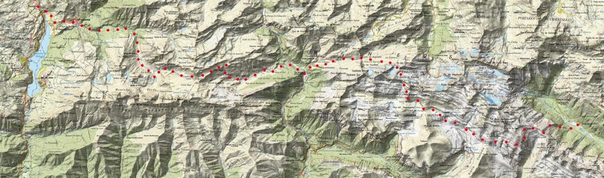 Carte de l'étape 9 : Refugio de Pineta - Escarilla