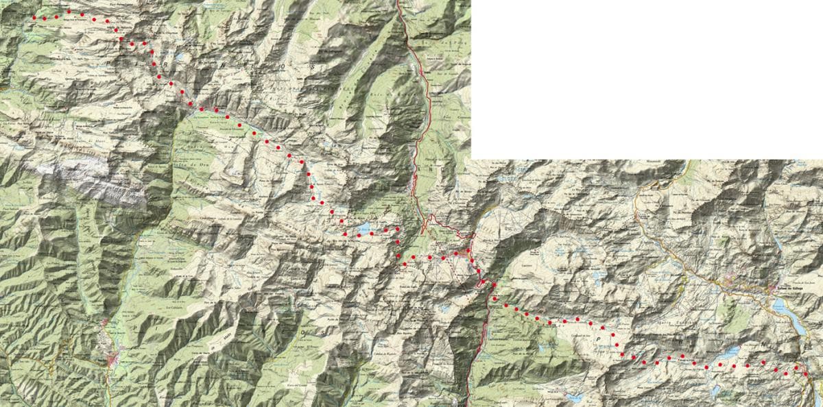 Carte de l'étape 10 : Escarilla - Refugio de Linza
