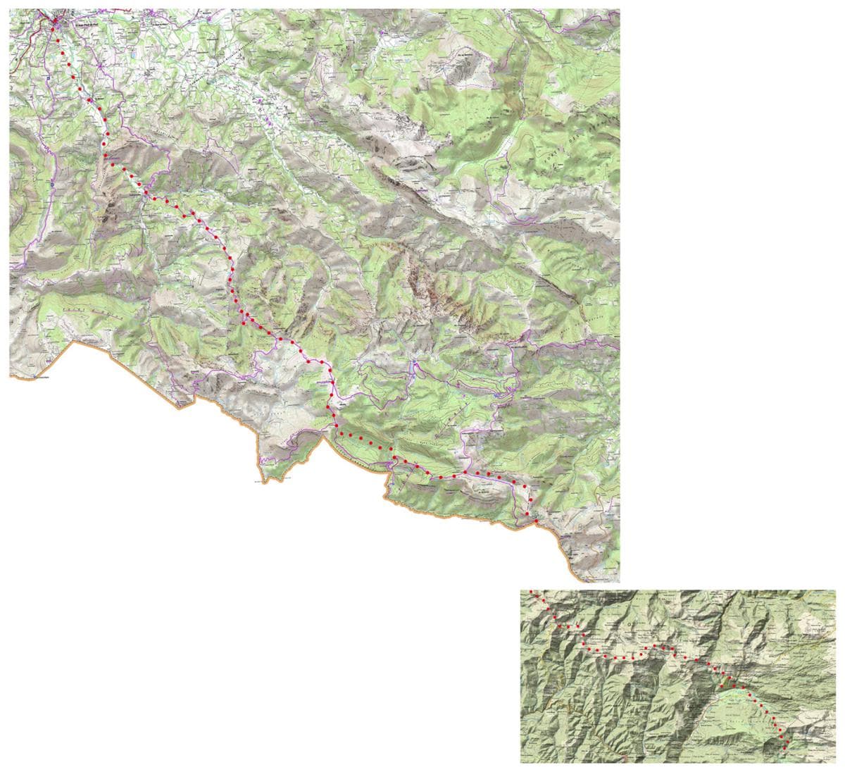 Carte de l'étape 11 : Refugio de Linza - Saint Jean Pied de Port
