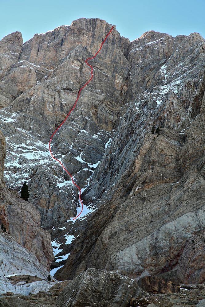 Diedro Serenidad Peña Telera Ascension Hivernale