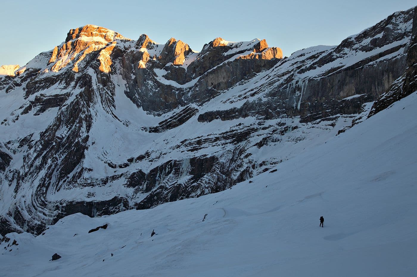 Gavarnie Montée Trois Étages Hiver Sortie Casque du Marboré — photo 8