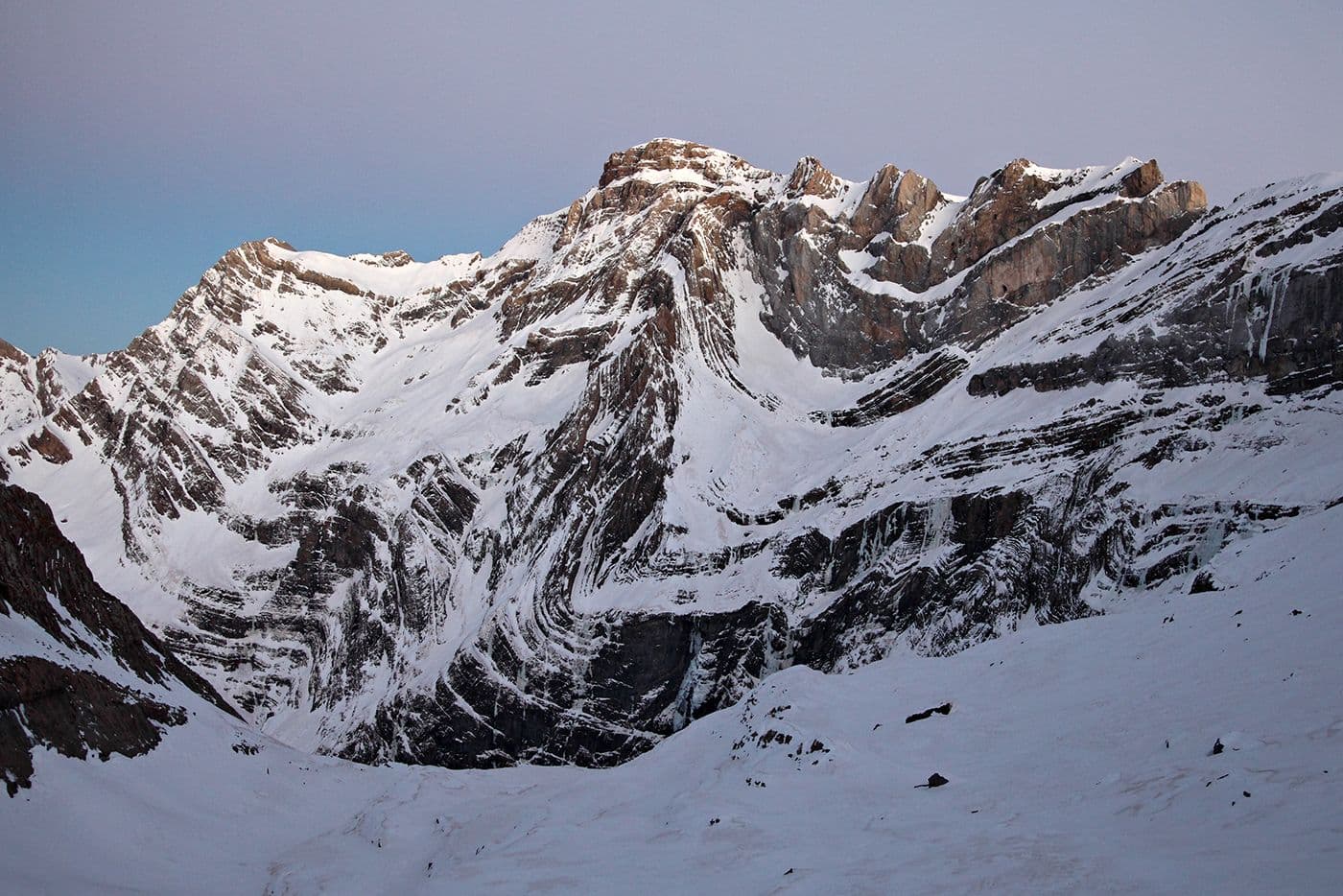 Gavarnie Montée Trois Étages Hiver Sortie Casque du Marboré — photo 9
