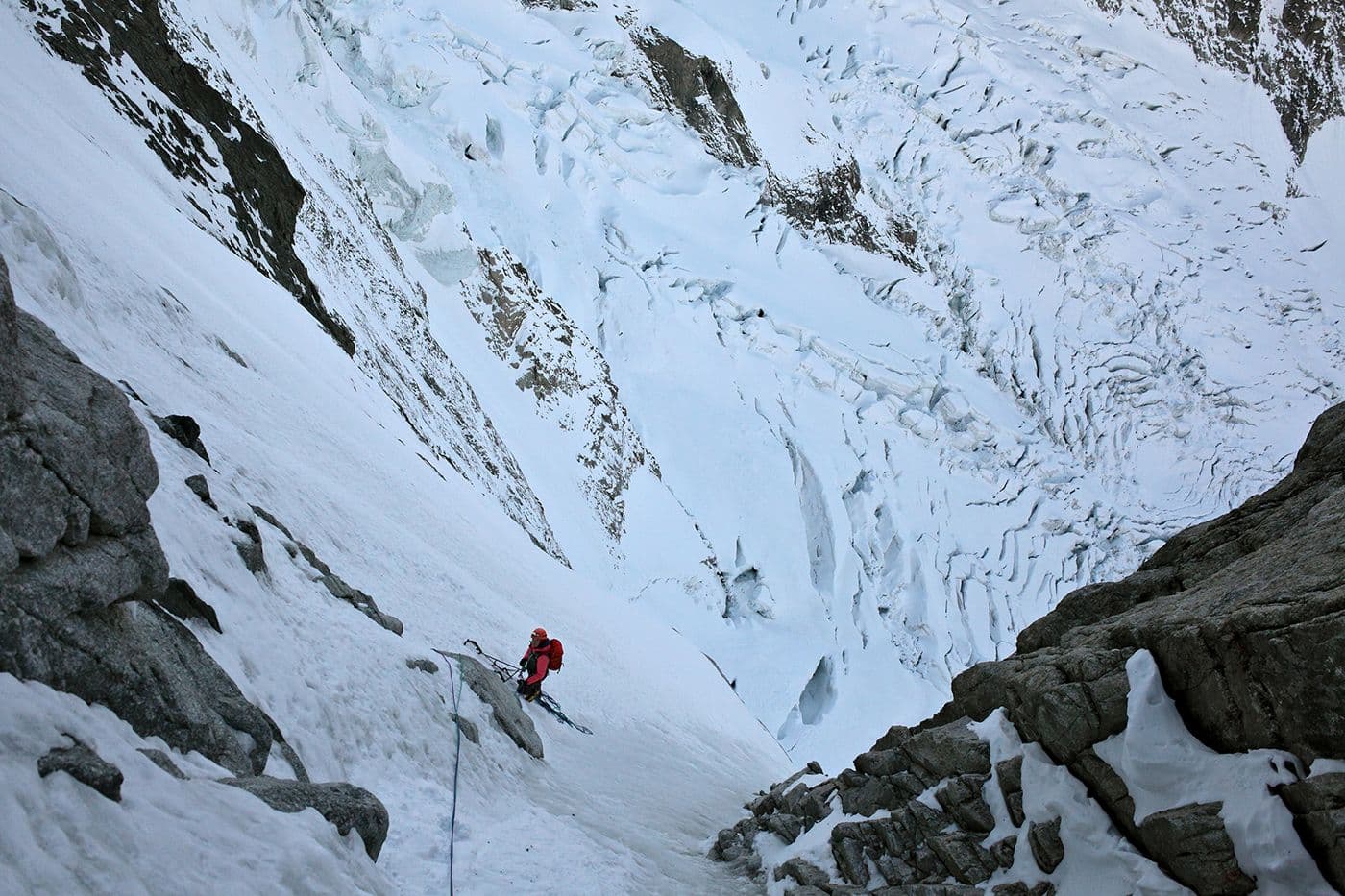 Voie Slovènes Sortie Éperon Croz Grandes Jorasses — photo 4