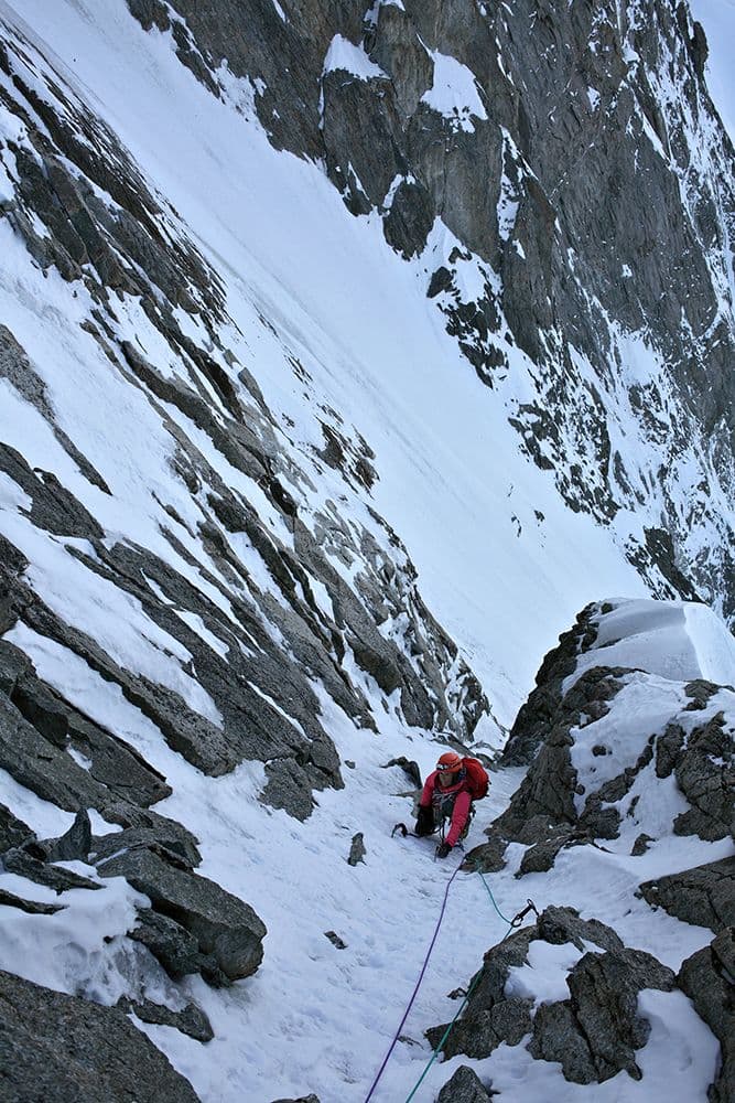Voie Slovènes Sortie Éperon Croz Grandes Jorasses — photo 5