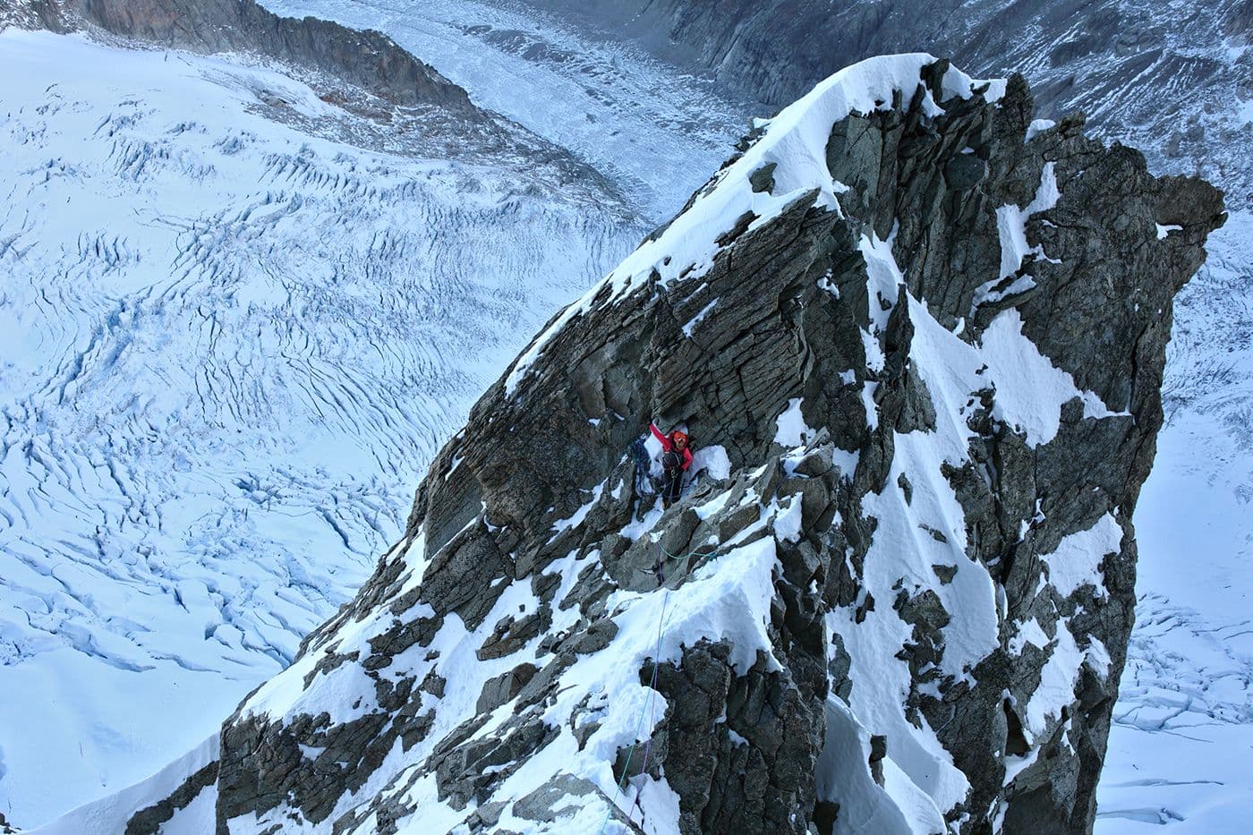 Voie Slovènes Sortie Éperon Croz Grandes Jorasses — photo 6