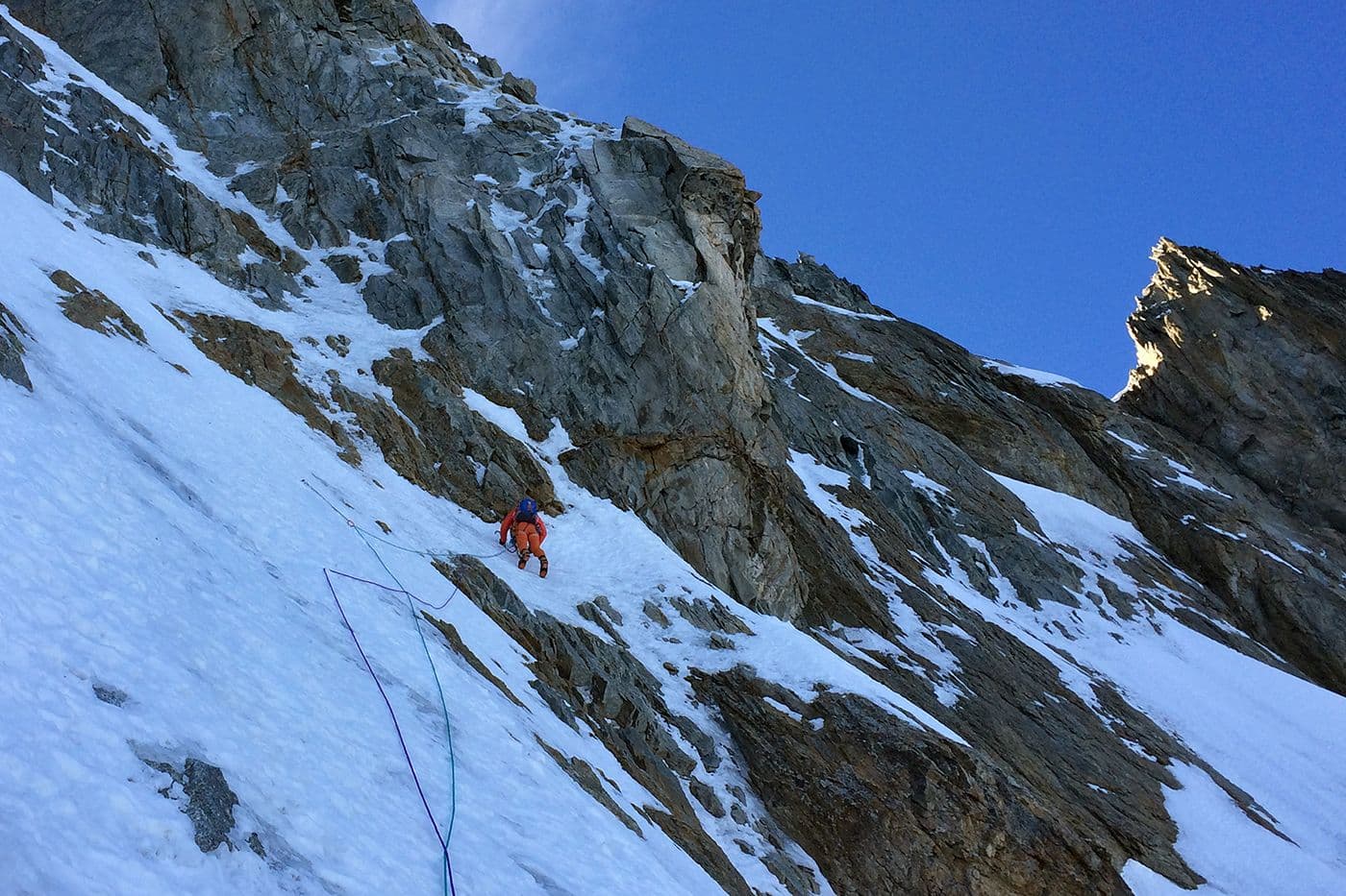 Voie Slovènes Sortie Éperon Croz Grandes Jorasses — photo 8