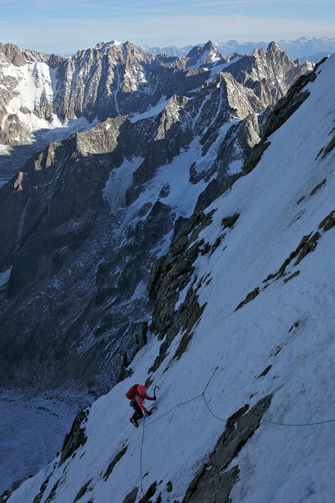 Voie Slovènes Sortie Éperon Croz Grandes Jorasses — photo 9