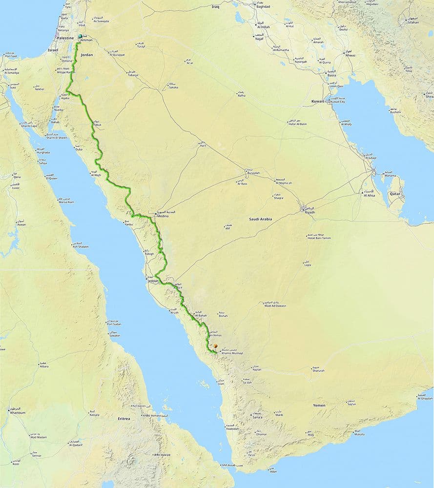Voyage Vélo Traversée Arabie Saoudite